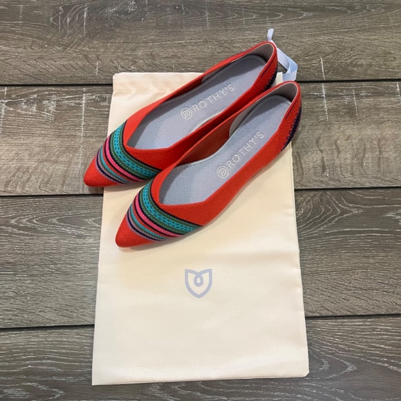 RARE Rothy’s Merino Collection Blaze Ribbon Stripe Points NEW - Picture 4 of 15